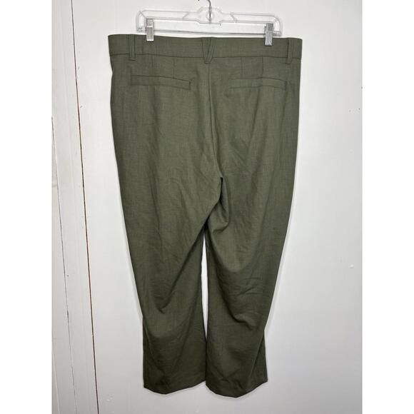 Democracy Pants Womens 14 Ab Solution Skyrise Wide Leg Trouser Earthy Olive - Picture 8 of 8